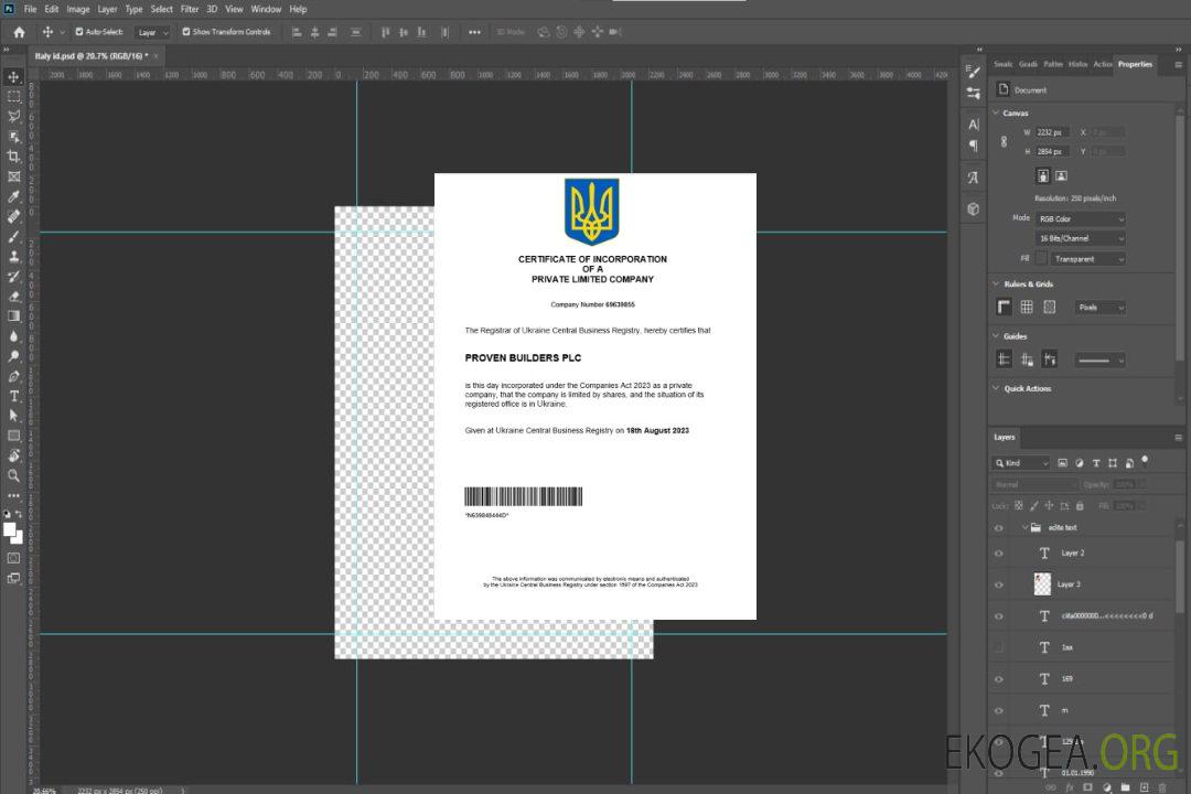 Modèle Word et PDF de certificat d'enregistrement d'entreprise en Ukraine template Modèle Word et PDF de certificat d'enregistrement d'entreprise en Ukraine template
